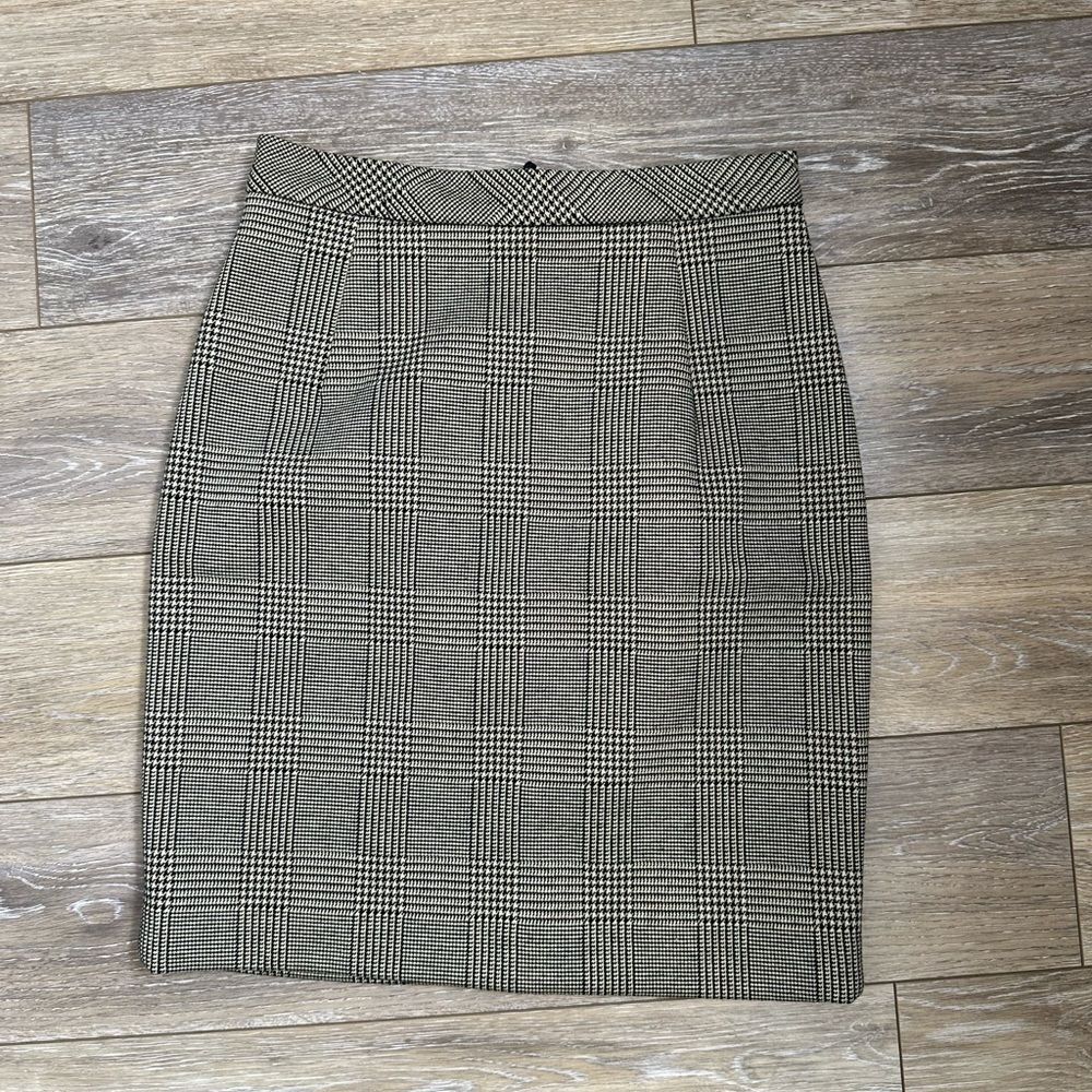 H&M Classic Plaid Pencil Skirt Sz 4